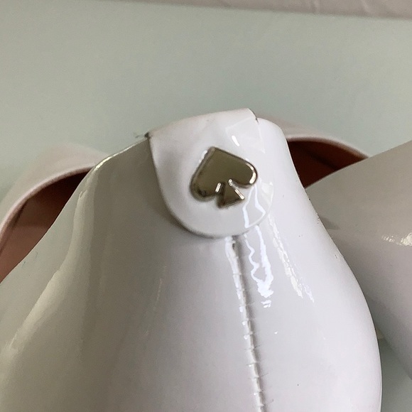Kate spade VIDA white patent leather pump heel size 7.5 M NWOT - Picture 2 of 13
